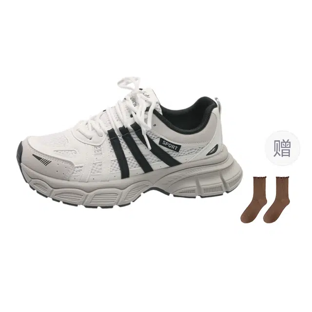 小鹿米利 休闲时尚运动百搭通勤复古显脚小 防滑耐磨 低帮 老爹鞋 女款