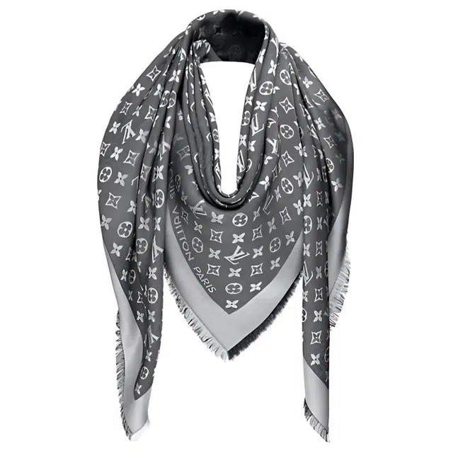 Louis Vuitton Classic Print Wool Silk Scarf