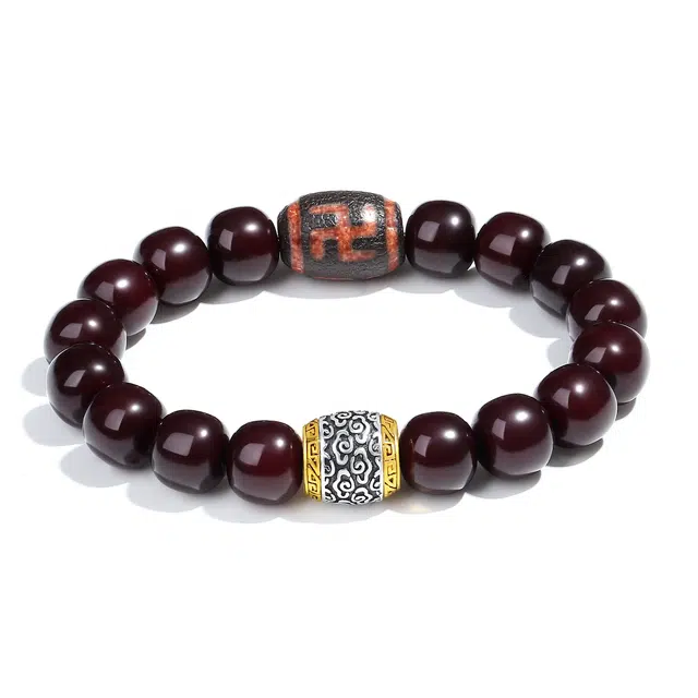 普陀山文创 新中式复古护身符文玩大气国风转运佛珠#好运 礼盒 菩提根 手串 男女同款情侣款