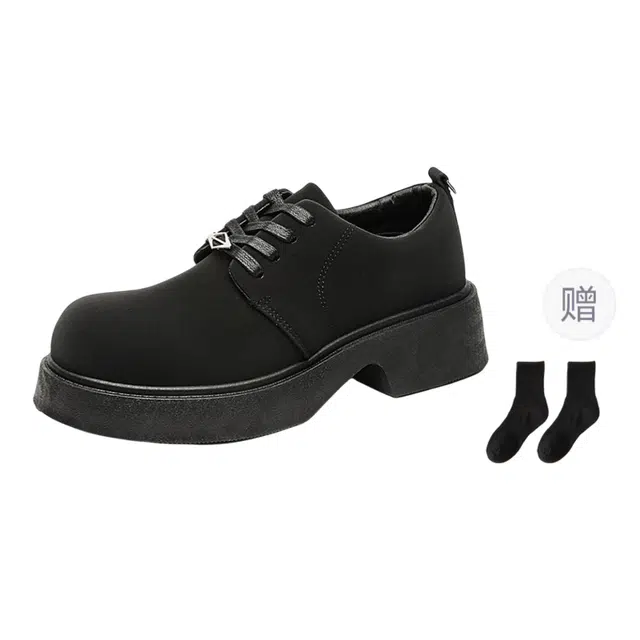 小鹿米利 英伦风休闲高级感百搭防水厚底增高工装 短靴 男款