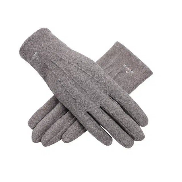 俞兆林 秋冬季薄款 骑车防风保暖开车防寒可触屏 涤纶 手套 女款