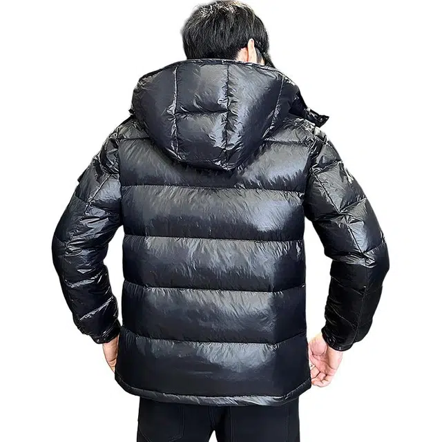 极限涡轮 百搭纯色磨砂面防风保暖休闲可拆卸帽羽绒服 男女同款 黑色