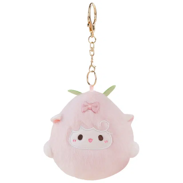 抱竹 古力古力小众卡通可爱设计休闲简约日常 毛绒 双肩包 中号 女款 粉色