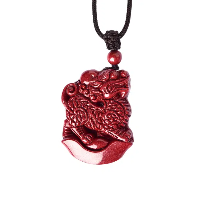 【逢凶化吉】 灵菲 高含量瑞兽麒麟紫金砂 新中式招财纳福吉祥转运 本命年生日送礼#好运 再造辰砂朱砂 吊坠 男女同款情侣款