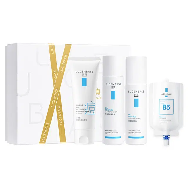 透真 水杨酸祛痘控油护肤套装 保湿修护收缩毛孔淡痘印清洁清爽祛粉刺舒缓补水 紧急去痘温和去闭口黑头改善油痘肌圣诞礼盒