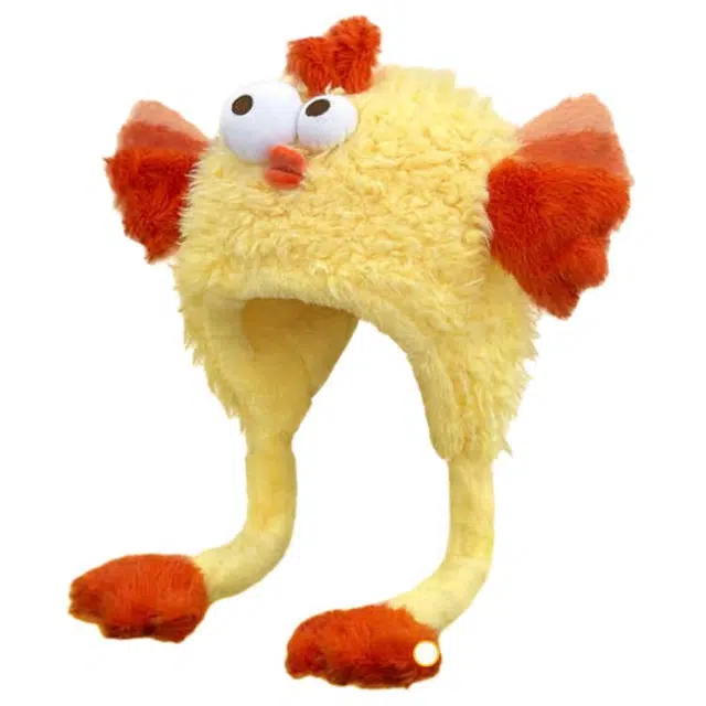 木林森 可爱耳朵会动钵钵鸡卡通秋冬季保暖加深护耳休闲简约百搭 毛绒 雷锋帽 男女同款情侣款