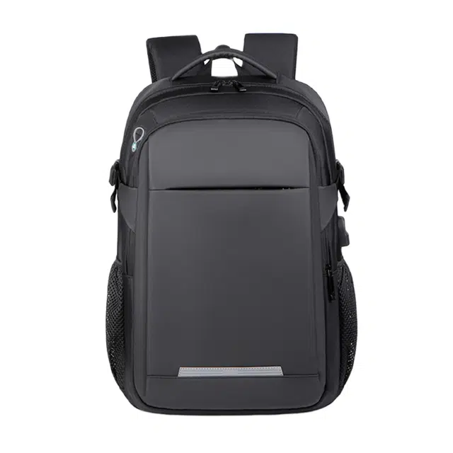 度森袋鼠 大容量商务休闲防水多功能 牛津布 双肩包  男款 黑色