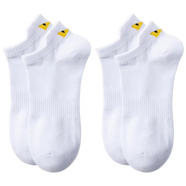 二三二三 防臭吸汗薄款卡通刺绣低帮透气不闷脚舒适不掉跟弹力短袜短袜 男款