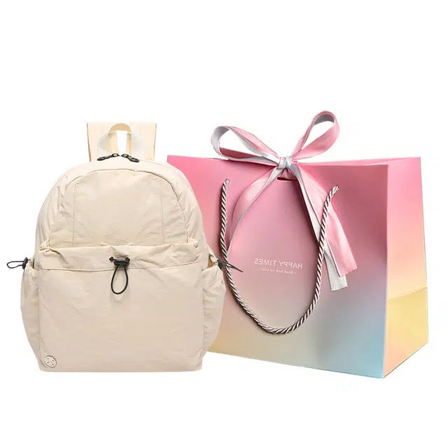 艾妮兔 百搭休闲轻便 布 双肩包 常规 男女同款情侣款 多色