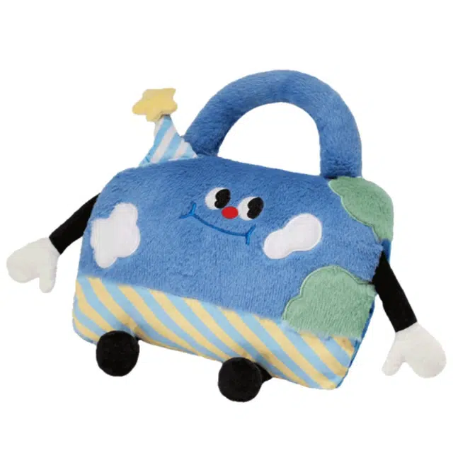 小泡沫 快乐星球热水袋暖手 手提方便携带 加厚插手 玩偶周边