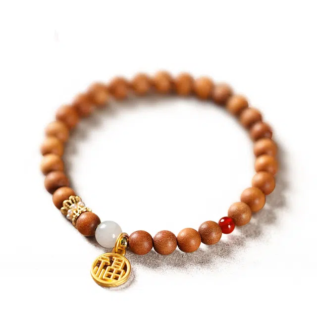 九隆古 香定一生 福运连连 平安喜乐有钱花文玩手饰#好运 本命年送礼盒物 芭比檀香 手串 男女同款情侣款