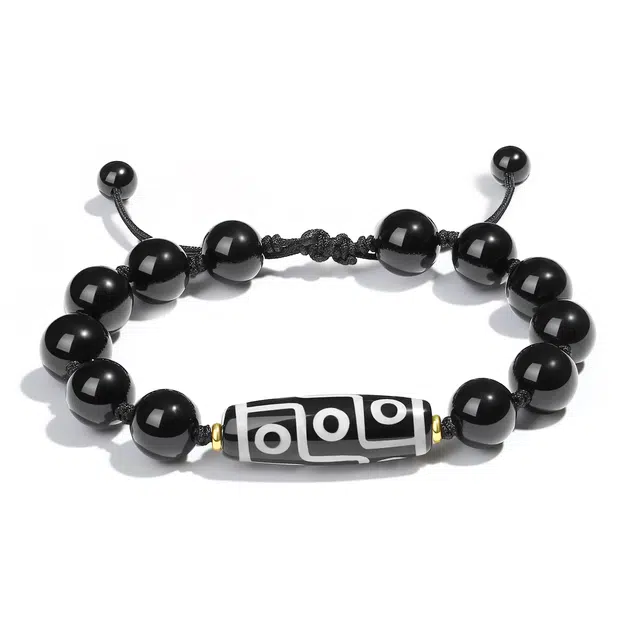 【普陀山官方已过香】 普陀山文创 民族风纳福平安护身符九眼天珠编绳新中式国风小众设计转运珠佛珠#好运 礼盒 玛瑙 手链 男女同款情侣款