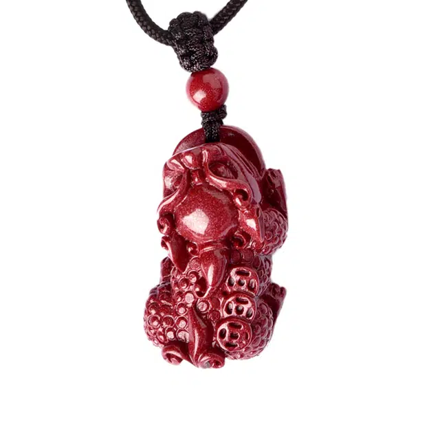 【招财进宝】 灵菲 高含量紫金砂貔貅 新中式复古 转运招 财纳福 生日送礼礼盒#好运 再造辰砂朱砂 吊坠 男女同款情侣款