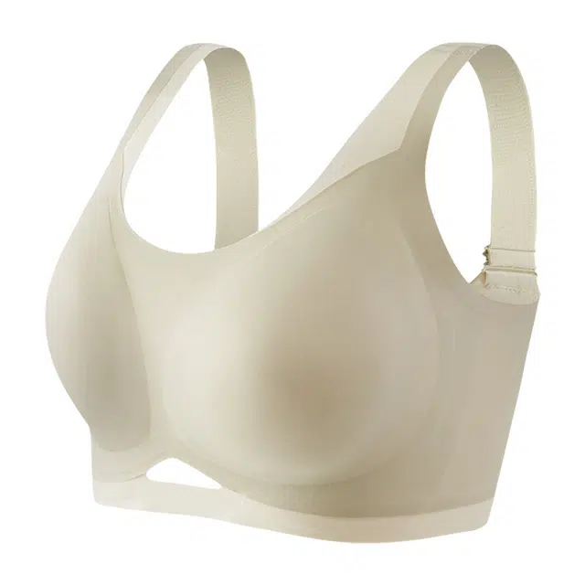 安娜蜜语 大胸显小上托防下垂轻薄无钢圈纯色背心式聚拢收副乳文胸 女款