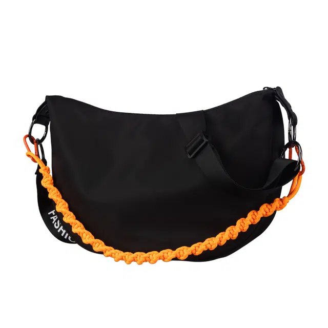 TAKI Nylon Shoulder Bag Black