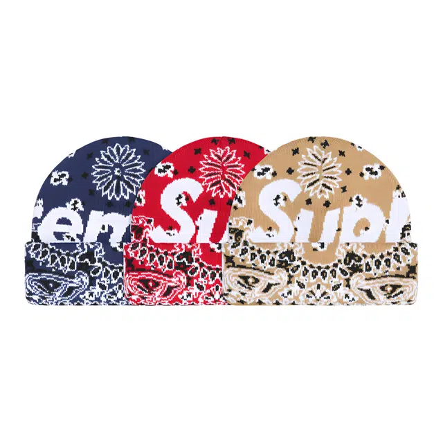 Supreme Bandana Big Logo Beanie