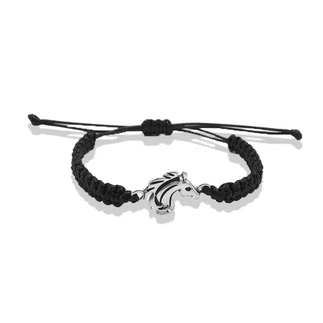 大唐国鼎 马儿黑色小众时尚简约设计潮酷个性小众高级感森系高级感本命年财运 好运 合金 手链 男女同款情侣款