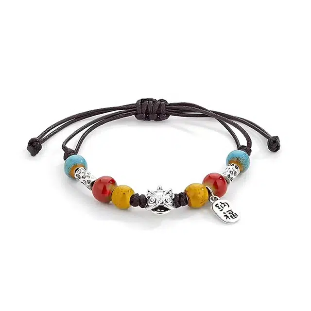 大唐国鼎 招财编织醒狮小众时尚简约设计潮酷个性小众高级感森系高级感财运 好运 合金 手链 女款