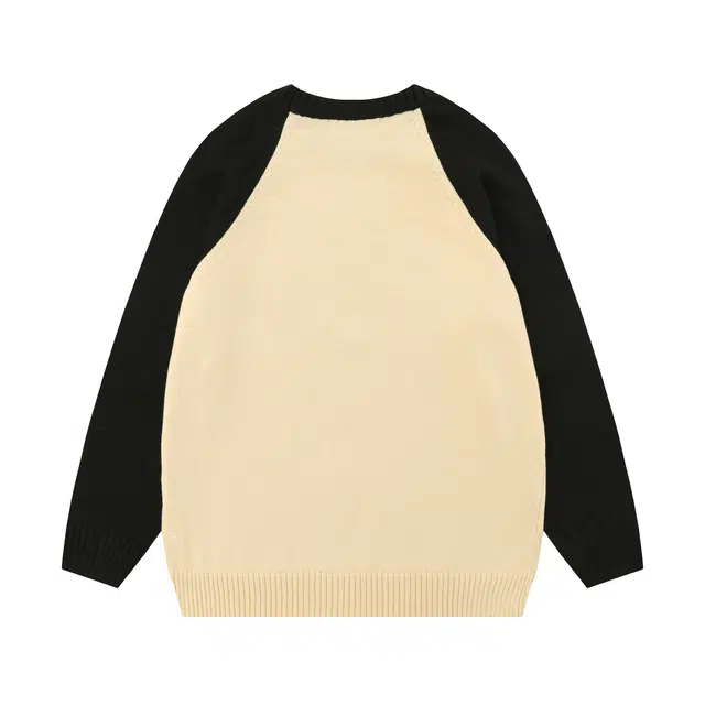 水中花 插肩刺绣星星圆领毛衣 女款