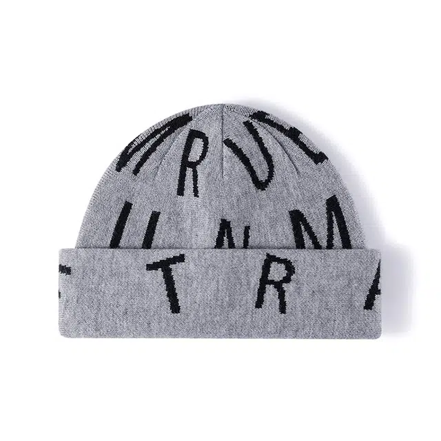 浪莎 字母提花百搭针织帽秋冬季户外保暖加厚时尚 腈纶 绒线帽 男女同款情侣款