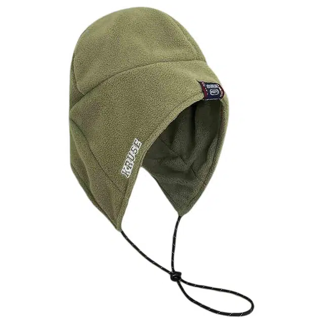 木林森 秋冬季保暖复古休闲简约百搭骑行抓绒护耳 绒 雷锋帽 男女同款情侣款