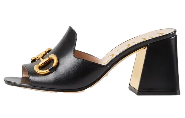 Gucci Horsebit High Heel Sandals Black