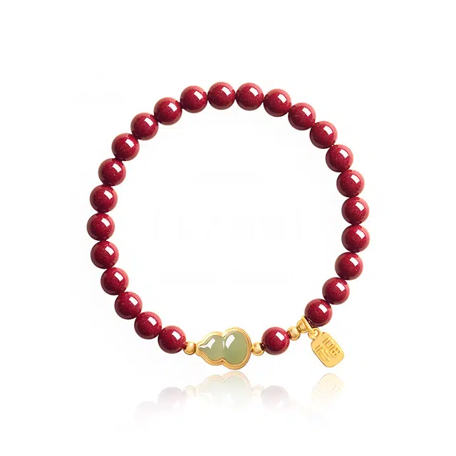 克兰茜 福禄吉祥 好运连连 新中式国风转运珠 水逆退散平安喜乐经典复古轻奢高级感 节日生日新年送礼好运 再造辰砂朱砂 手串 女款