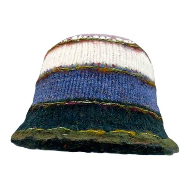 木林森 多巴胺撞色条纹百搭 毛线 渔夫帽 男女同款情侣款