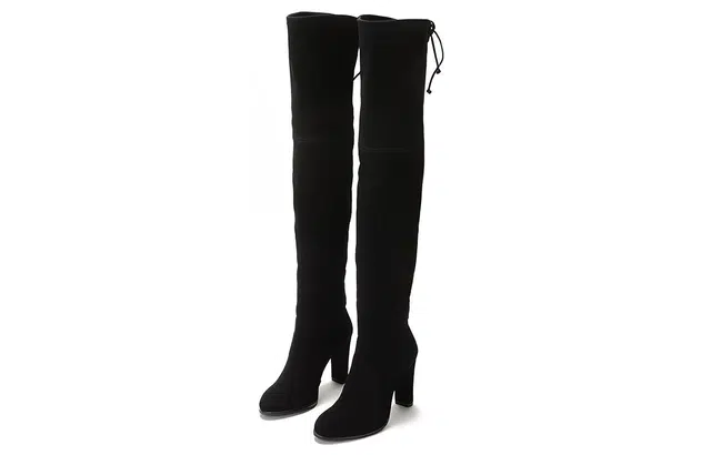 Stuart Weitzman SW Suede High Boots Black