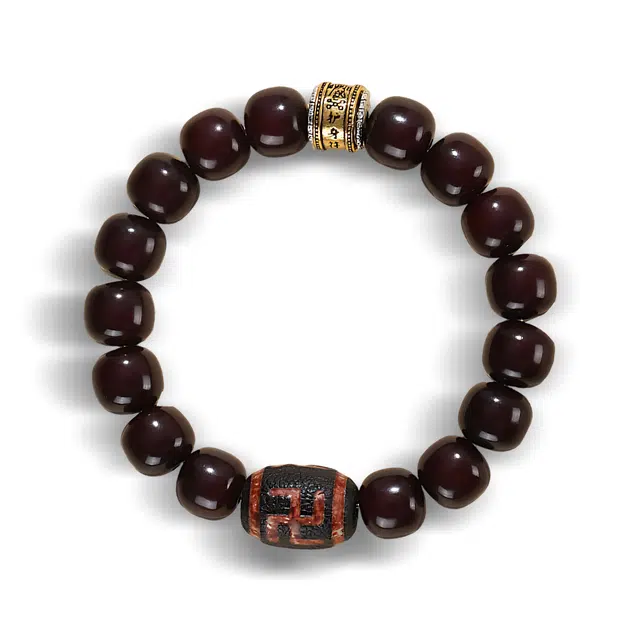 希遇 祥云天珠系列 雅致高级白搭 新中式国潮轻奢简约设计 小众百搭 转运 朋友手饰男女同款 玛瑙 手串 男女同款情侣款