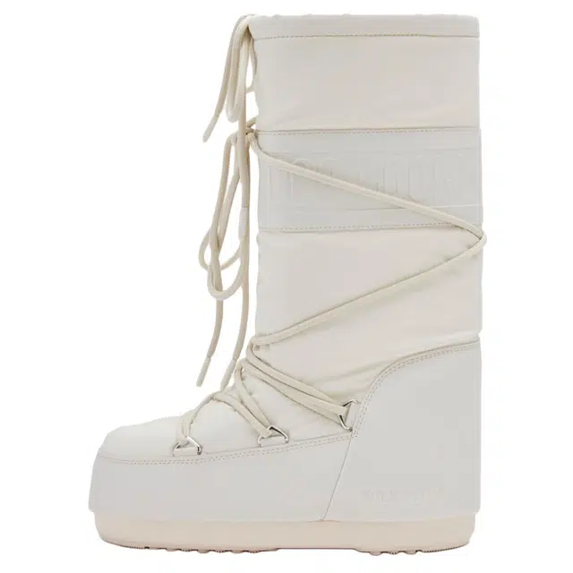 Moon Boot Icon Cross Lace Mid Snow Boot White