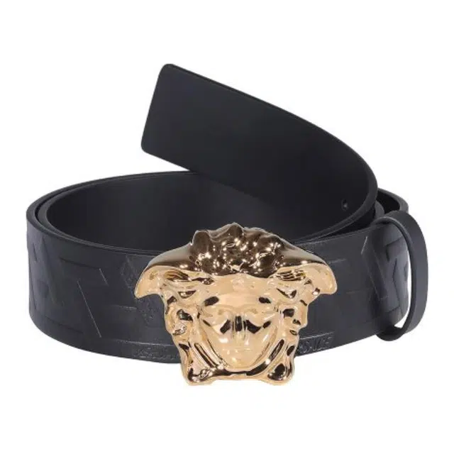 Versace Medusa Leather Belt Black 4cm