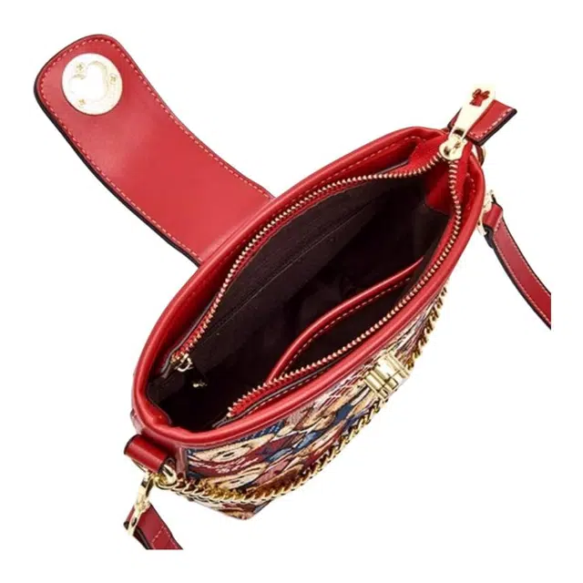 小熊依恋 小众出行 复古帆布女包 时尚撞色 斜挎包 单肩包多色女款织物