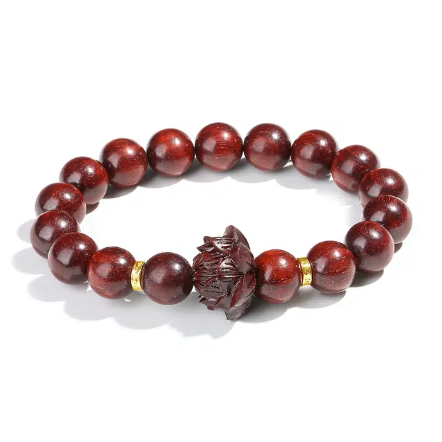 【普陀山官方已过香】 普陀山文创 国风文艺复古 好运莲莲 新中式转运佛珠文玩念珠  礼盒装 檀木 手串 男女同款情侣款