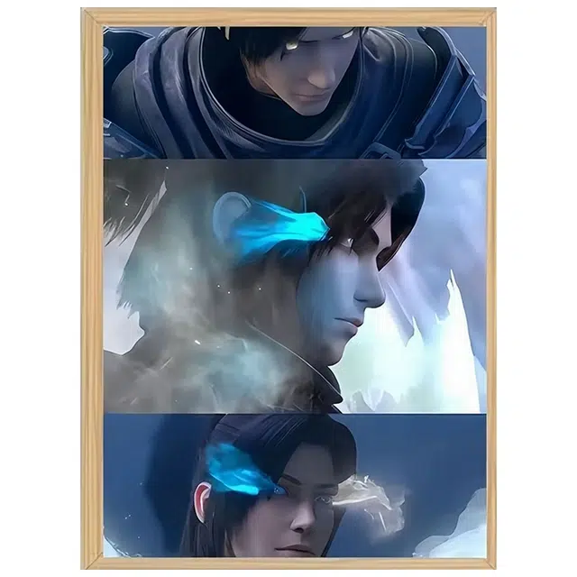 礼莎 斗破苍穹萧炎灯光画 创意卧室床头小夜灯桌面装饰摆件 动漫周边