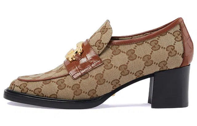 Gucci Interlocking GG Heels Brown