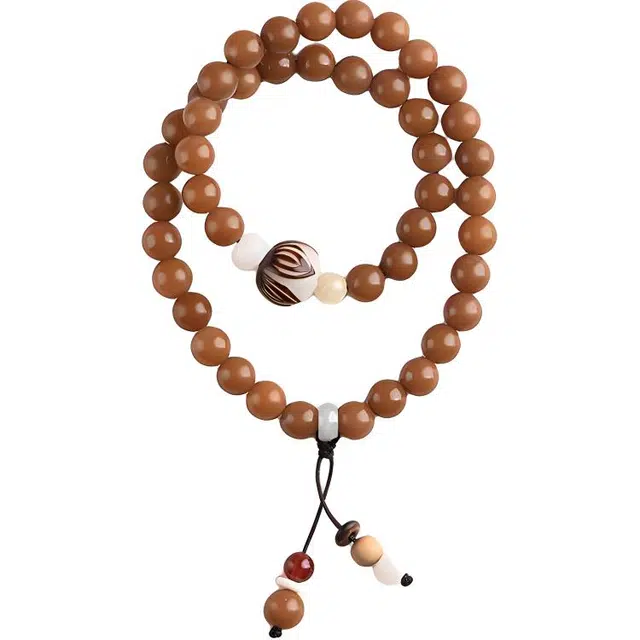 書卓 国潮民风 优雅气质高级感 设计双圈盘玩 佛念珠#好运 简约文艺 菩提根 手串 男女同款情侣款