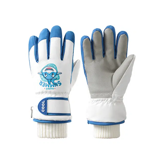 俞兆林 东北防寒男女童冬天滑雪玩雪防泼水加绒保暖小学生骑车防风防寒 加厚 手套 儿童款