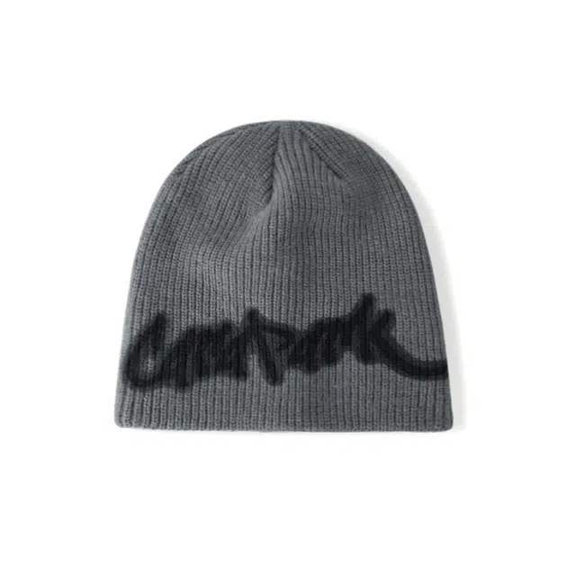 浪莎 街头涂鸦字母毛线帽男女情侣冬季防寒保暖韩版时尚套头护耳针织帽 腈纶 绒线帽 男女同款情侣款