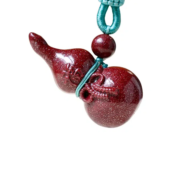 舒杰 国风招财葫芦福禄双全 再造辰砂朱砂 项链 男女同款情侣款