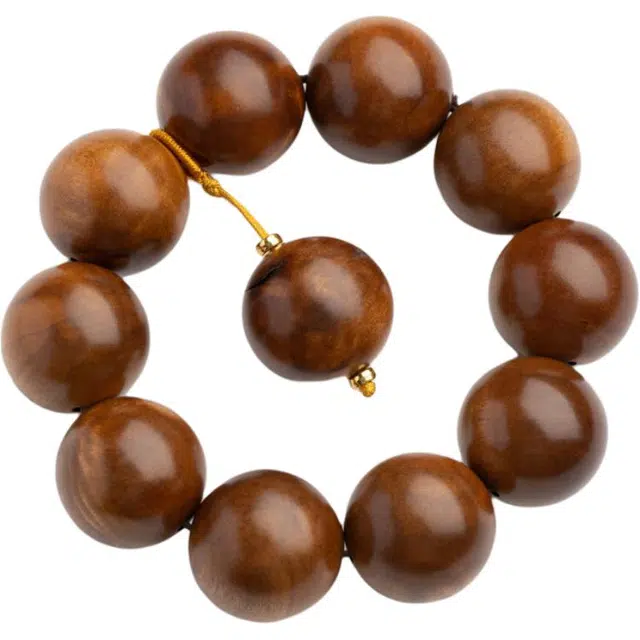 仙源 财源滚滚新中式文玩平安佛珠本命年转运珠#好运 檀木 木作手串 男女同款情侣款