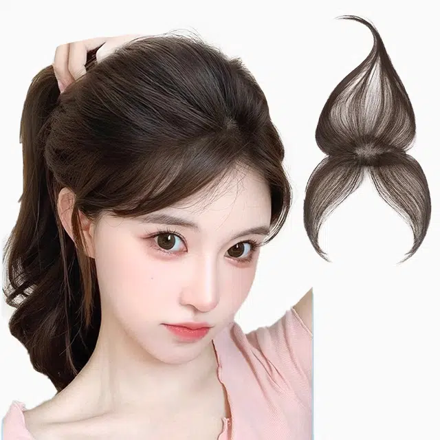 黛姿胎毛刘海假发女片头顶补发真发轻薄