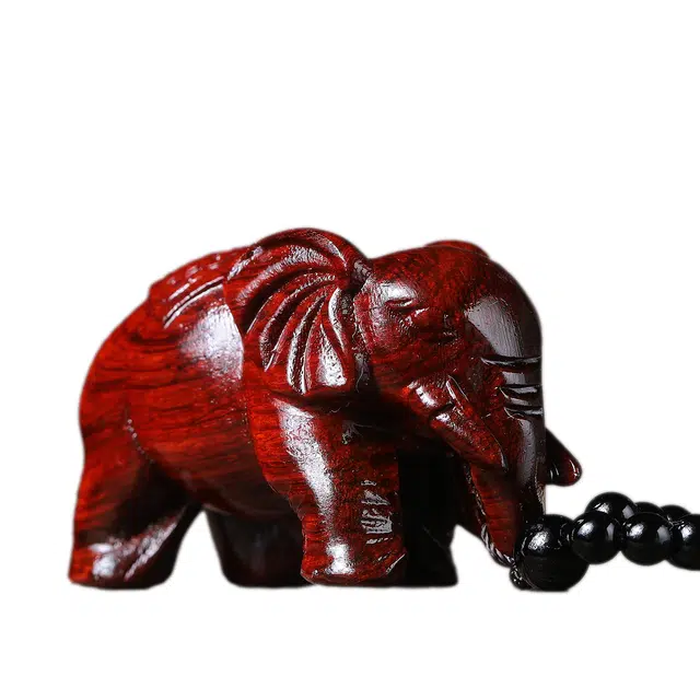 柿柿如意 物㯖 国潮新中式精雕招财转运八方来财随身把玩车载挂件考试考公盘玩件送人送礼盒平安好运工艺品 檀木 手把件 男女同款情侣款