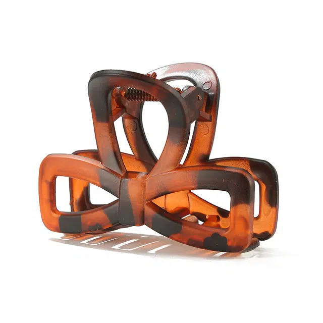 如花梦 约百搭镂空蝴蝶结 后脑勺盘发抓夹气质高级感鲨鱼夹头饰 亚克力 发夹 女款