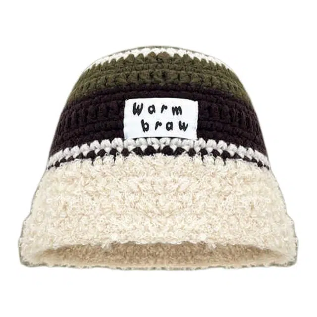 木林森 小众撞色复古氛围感 秋冬季显脸小休闲简约百搭 绒线 渔夫帽 男女同款情侣款