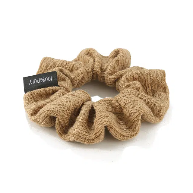 如花梦 秋冬奶咖色复古花纹大肠发圈 布艺 头绳 女款