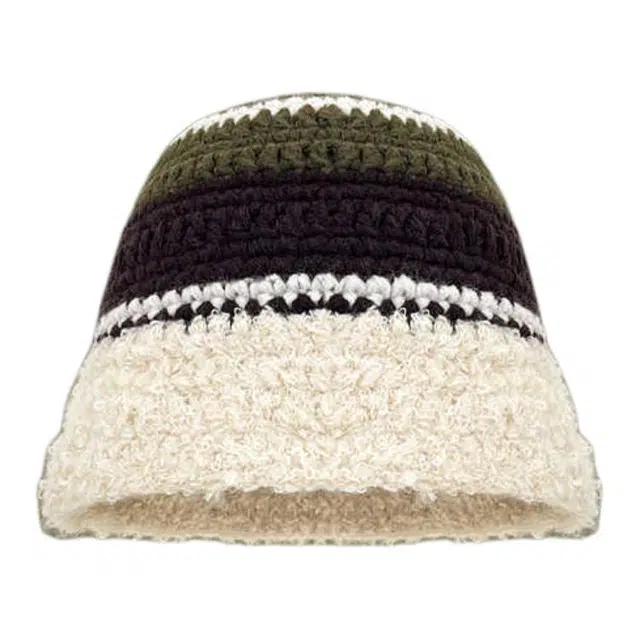 木林森 小众撞色复古氛围感 秋冬季显脸小休闲简约百搭 绒线 渔夫帽 男女同款情侣款