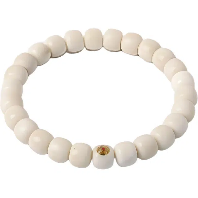 本木 精工归圆转招财纳福 温润如玉小众高级文玩盘玩绕指柔 白玉菩提 手串 男女同款情侣款