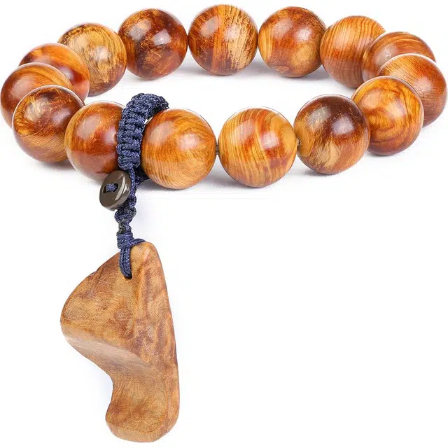 三檀小舍 玉化骨料蚂蚁腿转运招财进宝念珠#好运诸事顺利平安国风国潮新中式复古 崖柏 手串 男女同款情侣款