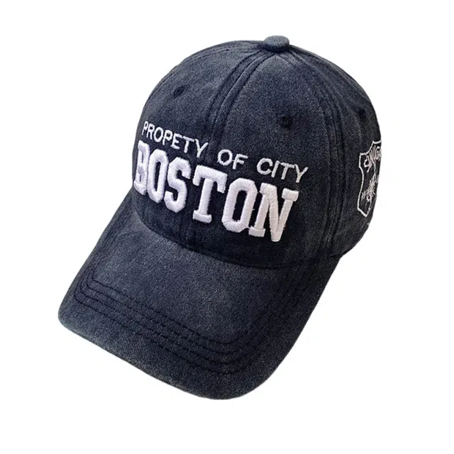 浪莎 复古水洗做旧字母百搭显脸小美式大头围 聚酯纤维 鸭舌帽 男女同款情侣款